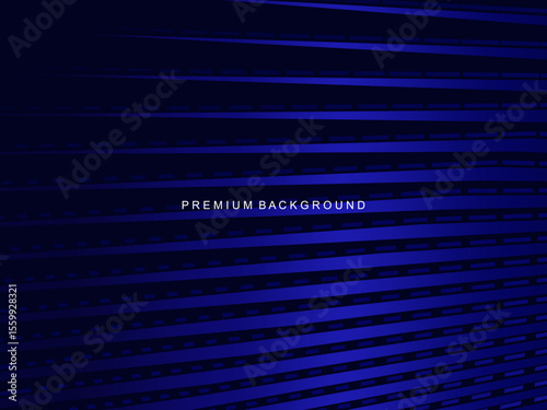 This abstract vector image features a dynamic gradient pattern of dark to light blue diagonal lines and chevrons, creating the illusion of depth and movement. Suitable for digital businesses, etc.