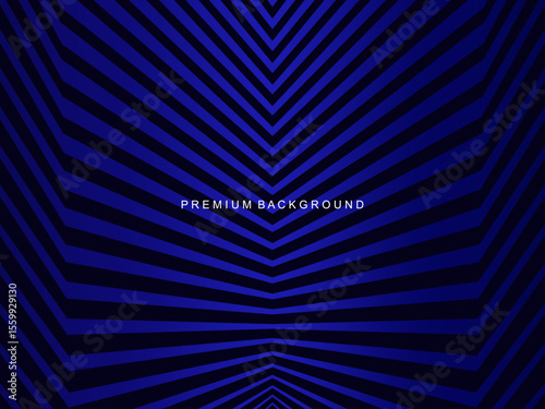 This abstract vector image features a dynamic gradient pattern of dark to light blue diagonal lines and chevrons, creating the illusion of depth and movement. Suitable for digital businesses, etc.