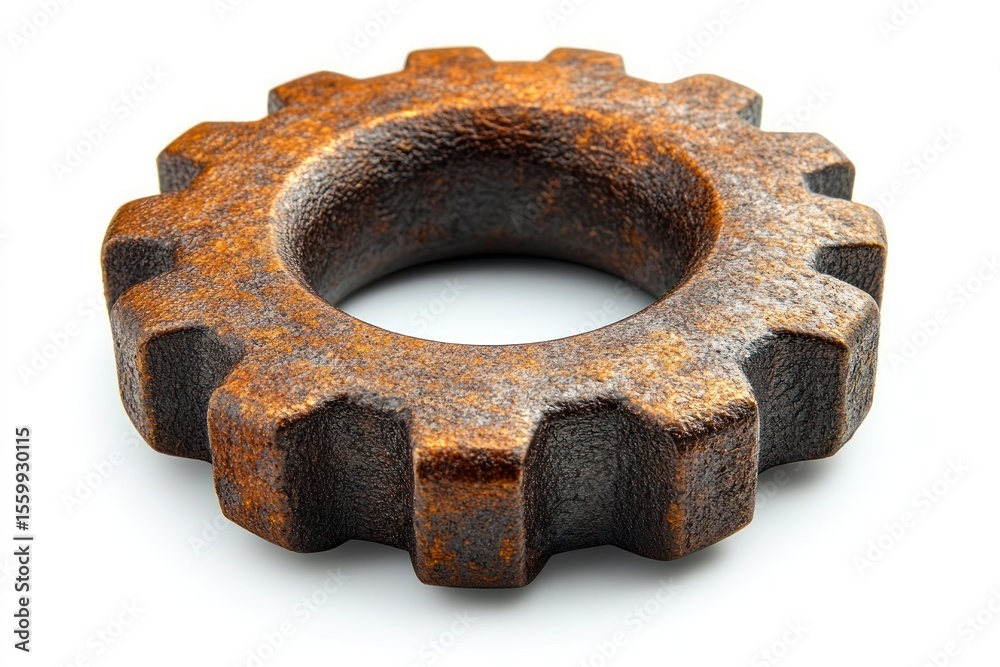 Rusted gear wheel isolated on white Rusted gear wheel isolated on white