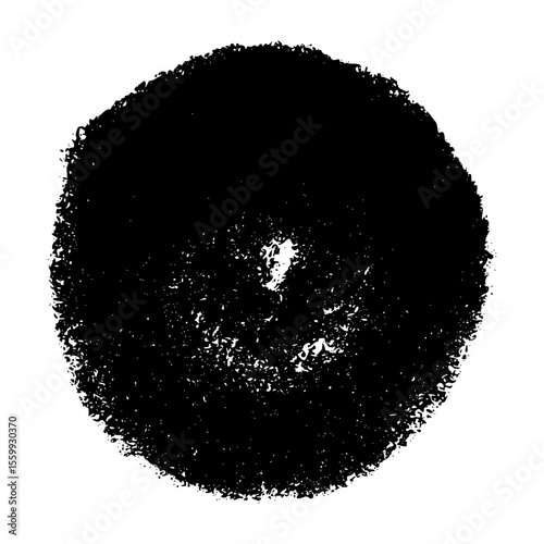 Hand-scribbled crayon circles with pastel texture. Paint oval shapes and wax pencil strokes. Flat vector illustration isolated on white background.