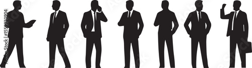 silhouettes of  business man