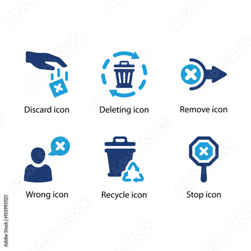 Discard, Deleting, Remove, Wrong, Recycle, Stop icon