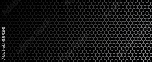 Black metal texture steel background. Perforated sheet metal. vector