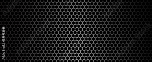 Black metal texture steel background. Perforated sheet metal. vector