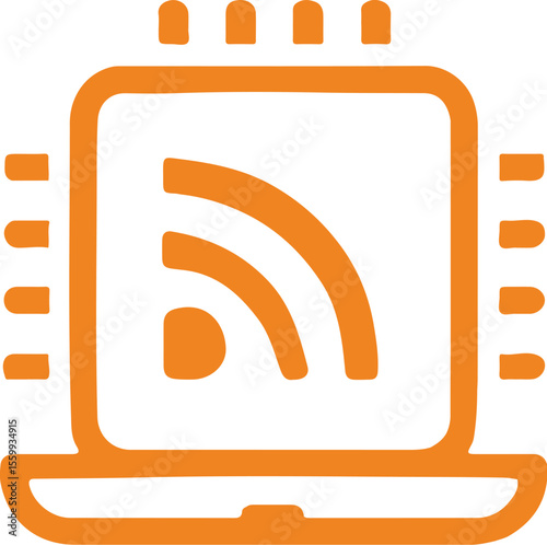 rss feed icon vector illustration