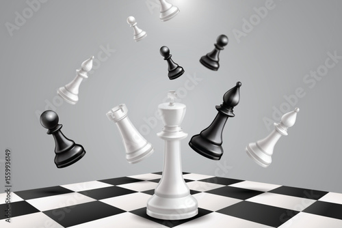 international chess day  international chess day 20 july 2024 all chess piecess in black color  with world map background