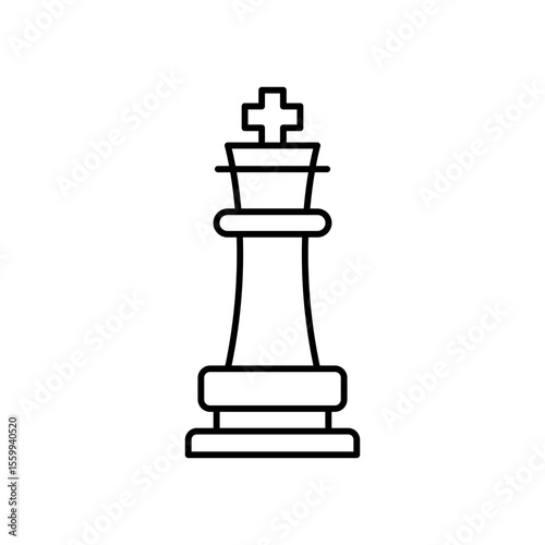 Rook Chess Piece Strategy Line Icon
