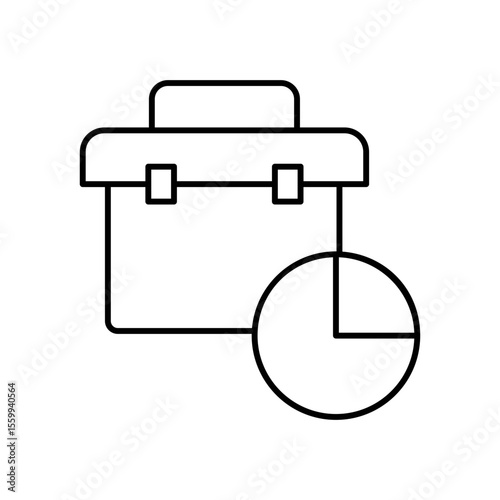 Business Suitcase Travel Line Icon