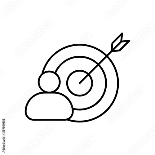 Target Marketing Audience Line Icon