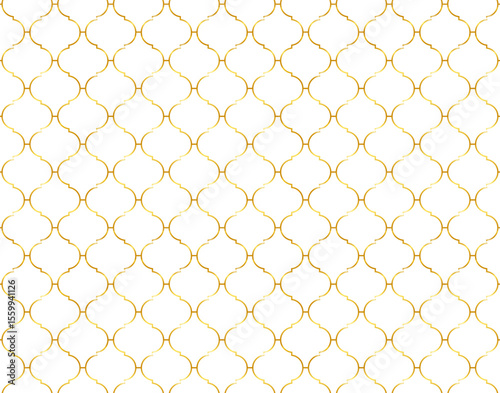 背景透明の金縁ガラスコラベルシームレスパターン