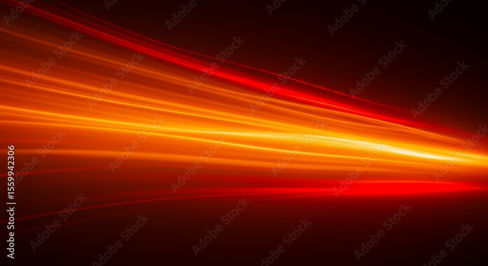 Obraz premium Abstract Orange Light Streaks on Dark Background - Motion Effect
