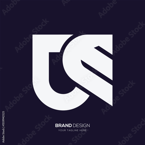 letter Lm or Ml initial modern abstract logo
