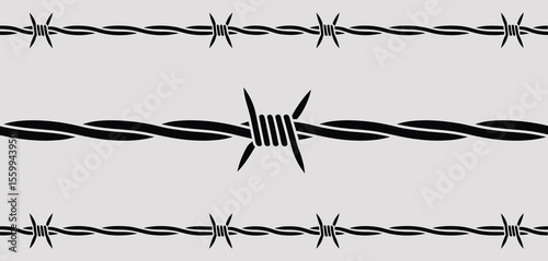 Simple Black Barbed Wire Design Pattern