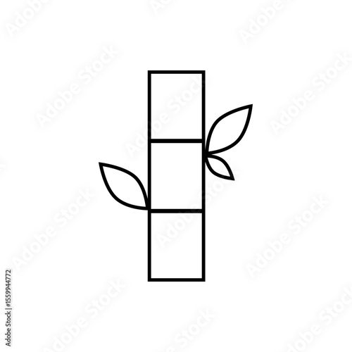 Bamboo Line Icon. Nature & Zen Symbol for Wellness, Culture & Decor