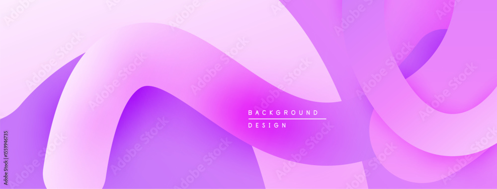 Fototapeta premium Abstract fluid shapes, soft purple hues, modern design. Gradient background creates dynamic visual flow. Minimalist aesthetic.