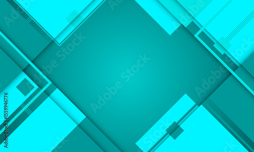 Abstract triangle, square background design -Presentation Background-Modern cyan gradient background template with circle for banner, futuristic technology, wallpapers, prints, packaging, poster