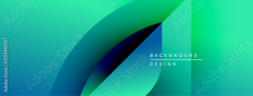 Abstract gradient background. Teal, turquoise, green hues blend smoothly. Minimalist design with text elements present. Modern aesthetic.