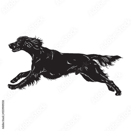 Presenting a standard Irish Setter illustration, easy to use and adapt - Irish Setter silhouette - Irish Setter Vector - Silhouette of Irish Setter - dog vector

