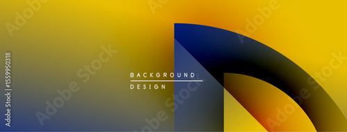 Abstract gradient background. Yellow, blue hues blend smoothly. Text reads background design. Minimalist style, modern aesthetic.