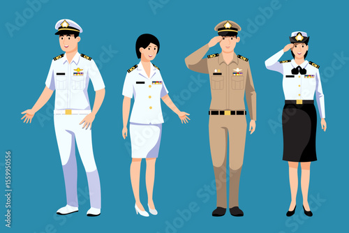 character set in modern style vector illustration
