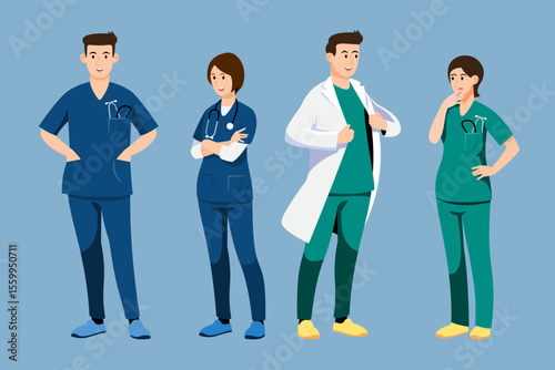 character set in modern style vector illustration