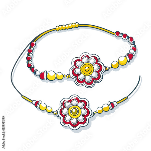 Colorful decorative rakhi threads for Raksha Bandhan celebration  
