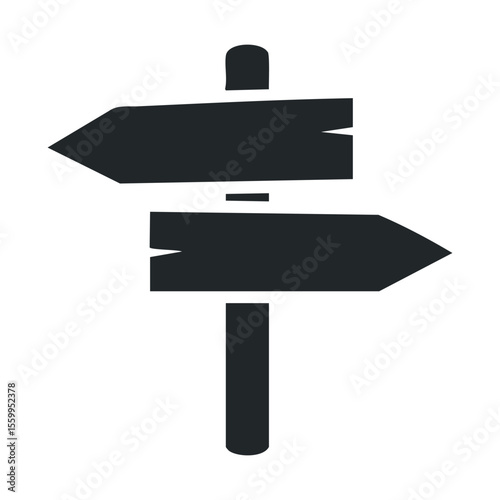 Blank street signpost with multiple directional arrows.