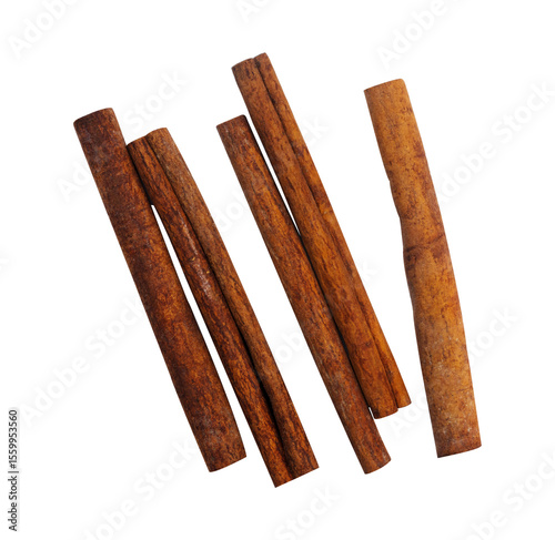 Tableau sur toile cinnamon sticks on white background isolated