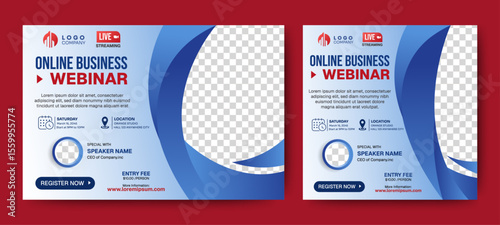 Digital marketing live webinar and corporate social media post template