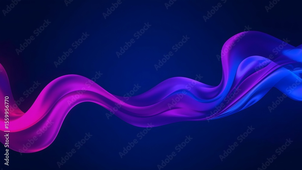 Naklejka premium Vibrant Neon Wave – Gradient Flow and Modern Abstract Background