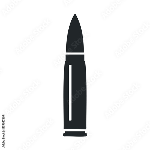 Minimalist black bullet icon on white background.
