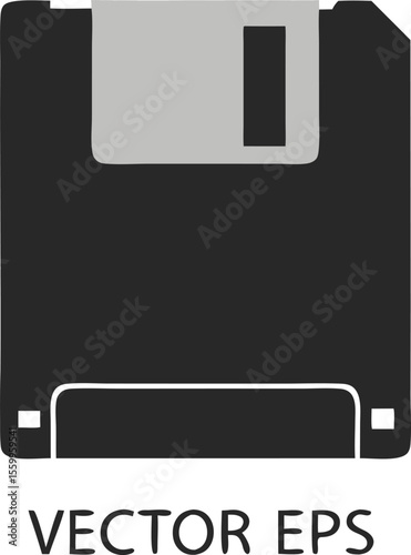 Capturing the iconic floppy disk a retro computer storage symbol from the early technology era