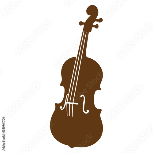 violin on white background