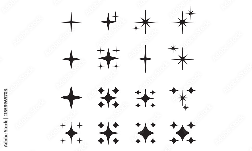 Naklejka premium Stars set