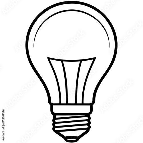 Minimal LED Bulb Vector Illustration