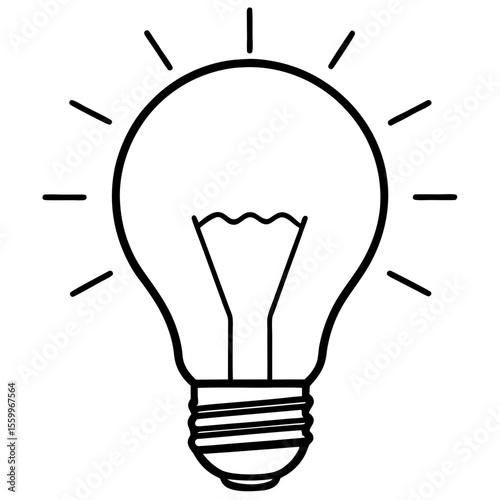 Minimal LED Bulb Vector Illustration