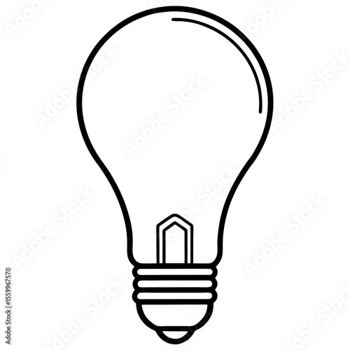 Minimal LED Bulb Vector Illustration