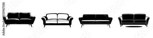 Collection of silhouette sofa designs featuring various styles and shapes to enhance modern interior decor