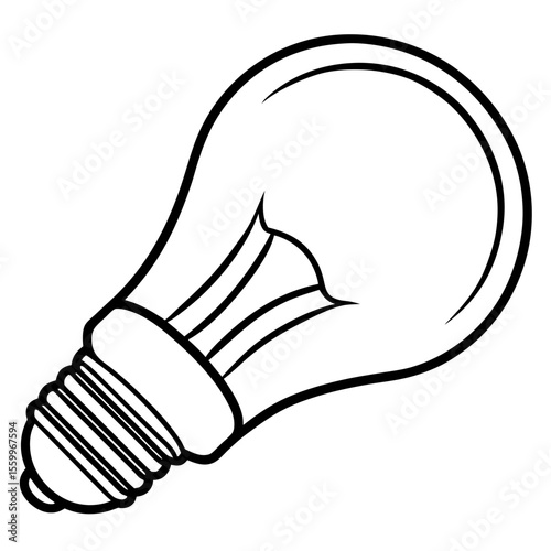 Minimal LED Bulb Vector Illustration