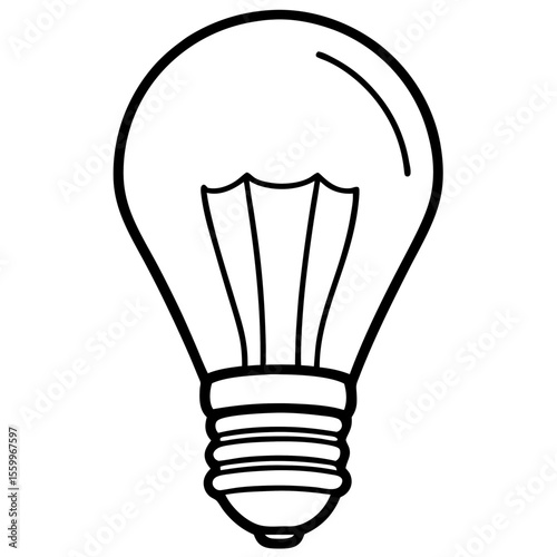 Minimal LED Bulb Vector Illustration