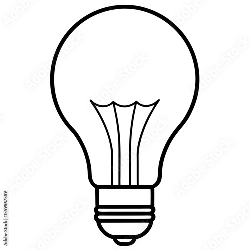 Minimal LED Bulb Vector Illustration