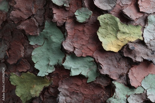 Rugged tree bark tapestry, nature's patchwork quilt, evokes Earth Day reflections, celebrating Deciduous Dreams Festival's unique arboreal allure