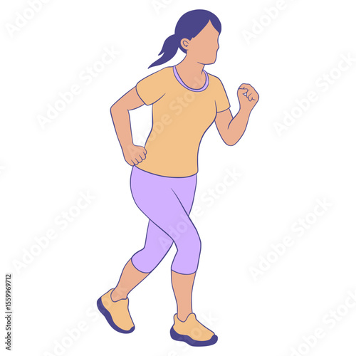 young man exercising. Gymnastics Sports Cartoon Illustration