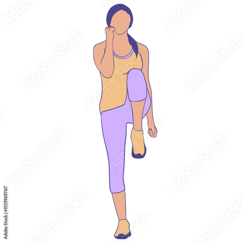 Gymnastics Sports Cartoon Illustration Digital Drawing