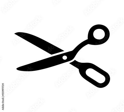 Scissors silhouette icon. Vector illustration