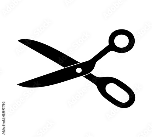 Scissors silhouette icon. Vector illustration