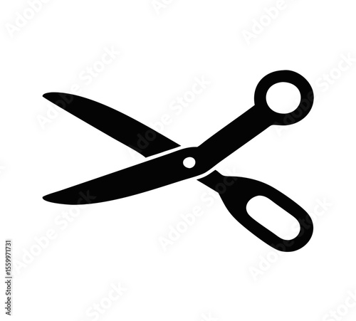 Scissors silhouette icon. Vector illustration