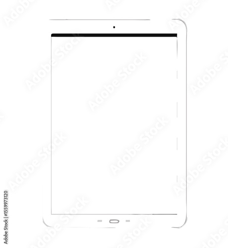 White tablet vector illustration