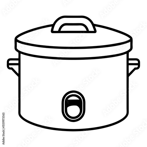 Modern Kitchen Appliance – Rice Cooker Flat Art Vector