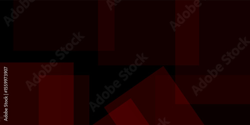 Abstract dark red and black geometric background with overlapping transparent rectangles and angular shapes, creating a modern and moody design.